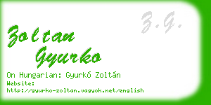 zoltan gyurko business card